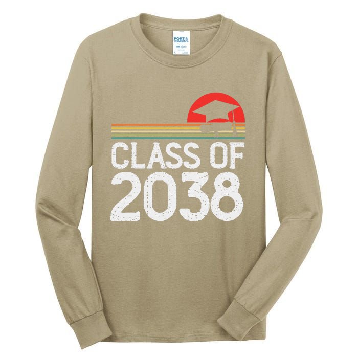 Class Of 2038 Grow With Me Kindergarten To Graduation Tall Long Sleeve T-Shirt