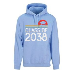 Class Of 2038 Grow With Me Kindergarten To Graduation Unisex Surf Hoodie