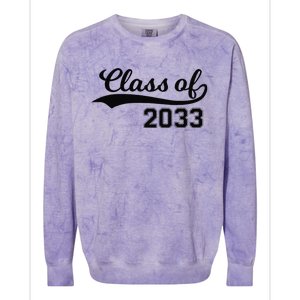 Class Of 2033 Grow With Me First Day Of School Colorblast Crewneck Sweatshirt