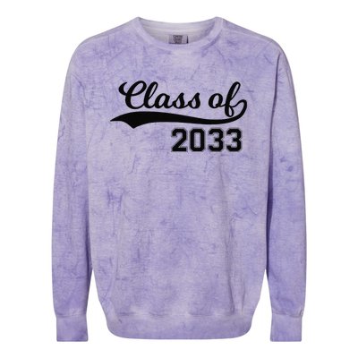 Class Of 2033 Grow With Me First Day Of School Colorblast Crewneck Sweatshirt