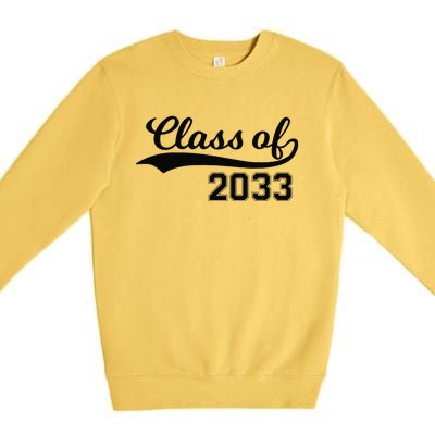 Class Of 2033 Grow With Me First Day Of School Premium Crewneck Sweatshirt