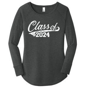 Class Of 2024 Happy 100th Day Of School Women's Perfect Tri Tunic Long Sleeve Shirt