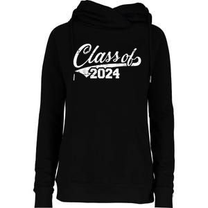 Class Of 2024 Happy 100th Day Of School Womens Funnel Neck Pullover Hood