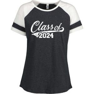 Class Of 2024 Happy 100th Day Of School Enza Ladies Jersey Colorblock Tee