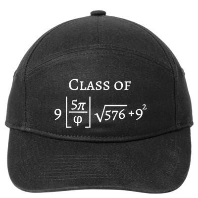 Class Of 2025 Funny Math Pi Freshman Graduation Gift 7-Panel Snapback Hat