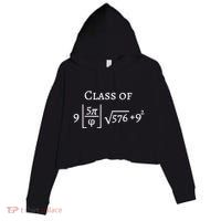Class Of 2025 Funny Math Pi Freshman Graduation Gift Crop Fleece Hoodie