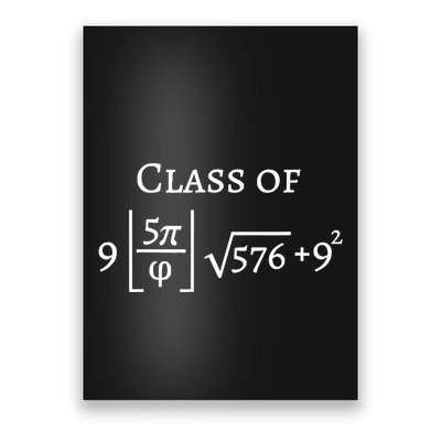 Class Of 2025 Funny Math Pi Freshman Graduation Gift Poster