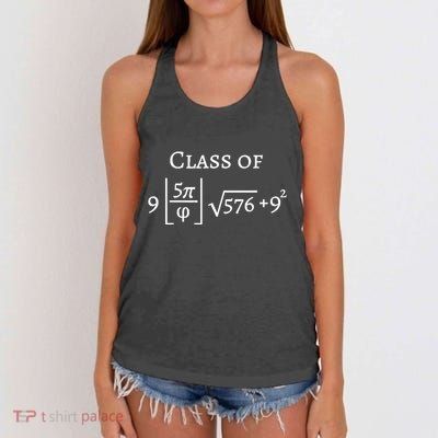 Class Of 2025 Funny Math Pi Freshman Graduation Gift Women's Knotted Racerback Tank