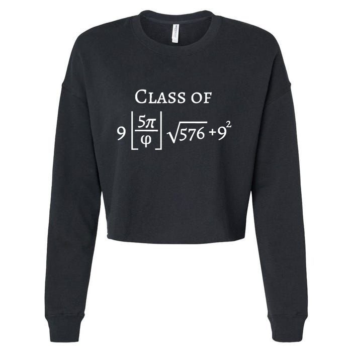 Class Of 2025 Funny Math Pi Freshman Graduation Gift Cropped Pullover Crew