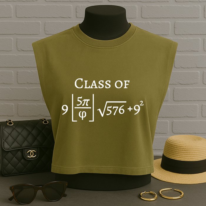 Class Of 2025 Funny Math Pi Freshman Graduation Gift Garment-Dyed Women's Muscle Tee
