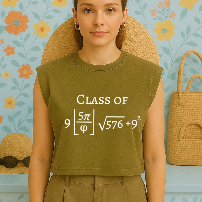 Class Of 2025 Funny Math Pi Freshman Graduation Gift Garment-Dyed Women's Muscle Tee
