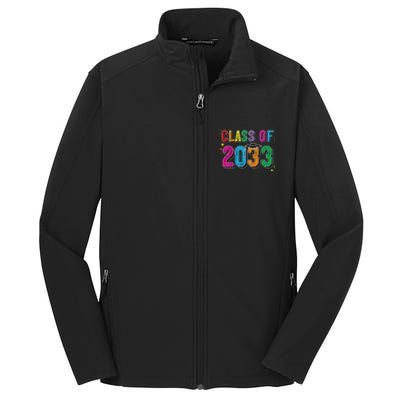 CLASS OF 2033 Grow With Me Funny First Day Of School Core Soft Shell Jacket