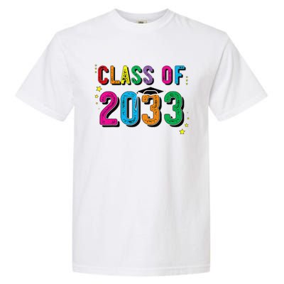 CLASS OF 2033 Grow With Me Funny First Day Of School Garment-Dyed Heavyweight T-Shirt