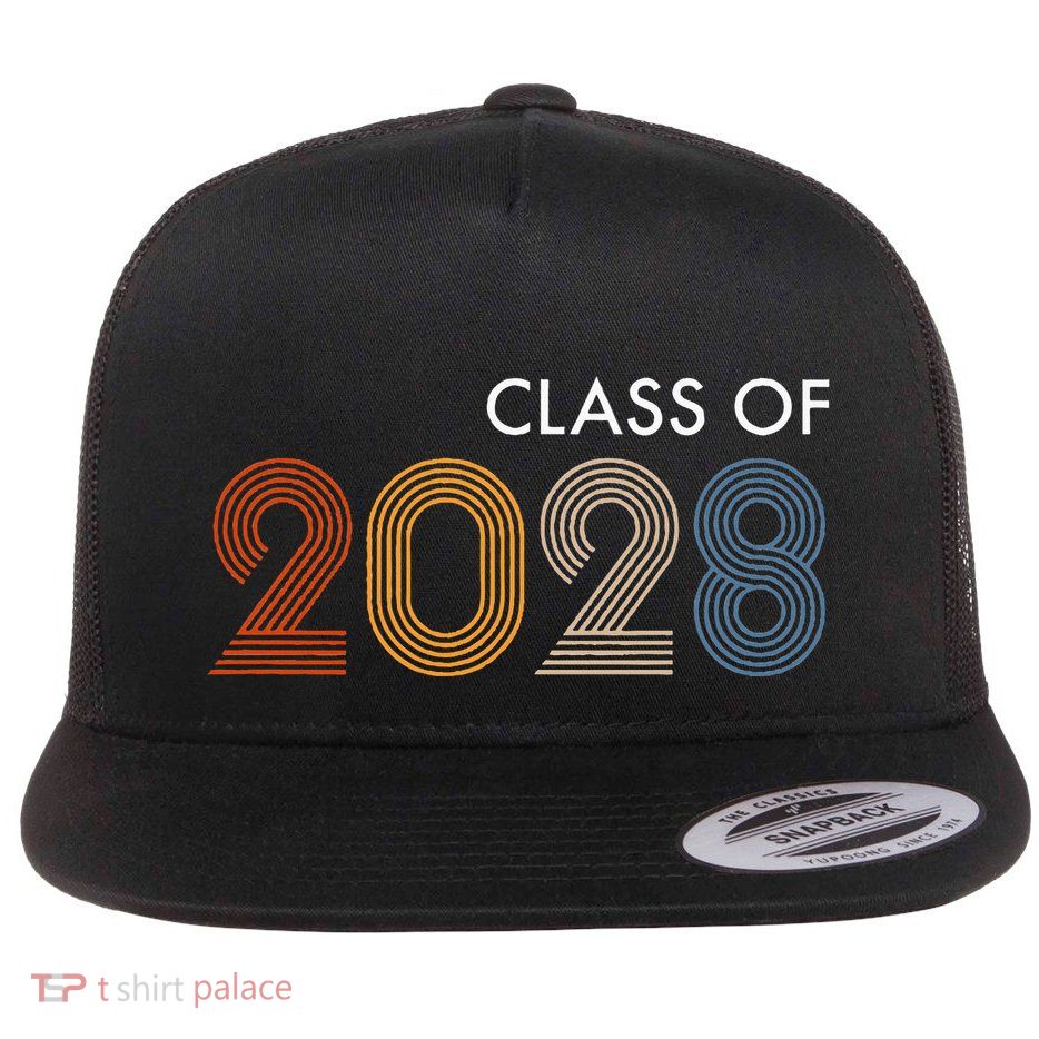 Class Of 2028 College University High School Future Graduate Flatbill Hat