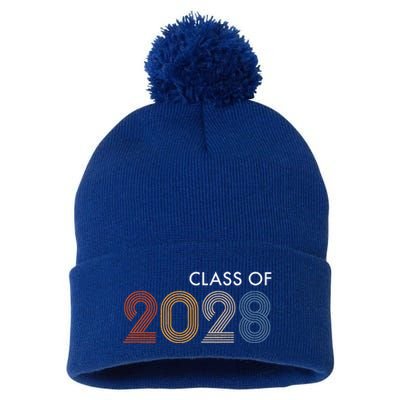 Class Of 2028 College University High School Future Graduate Pom Pom 12in Knit Beanie