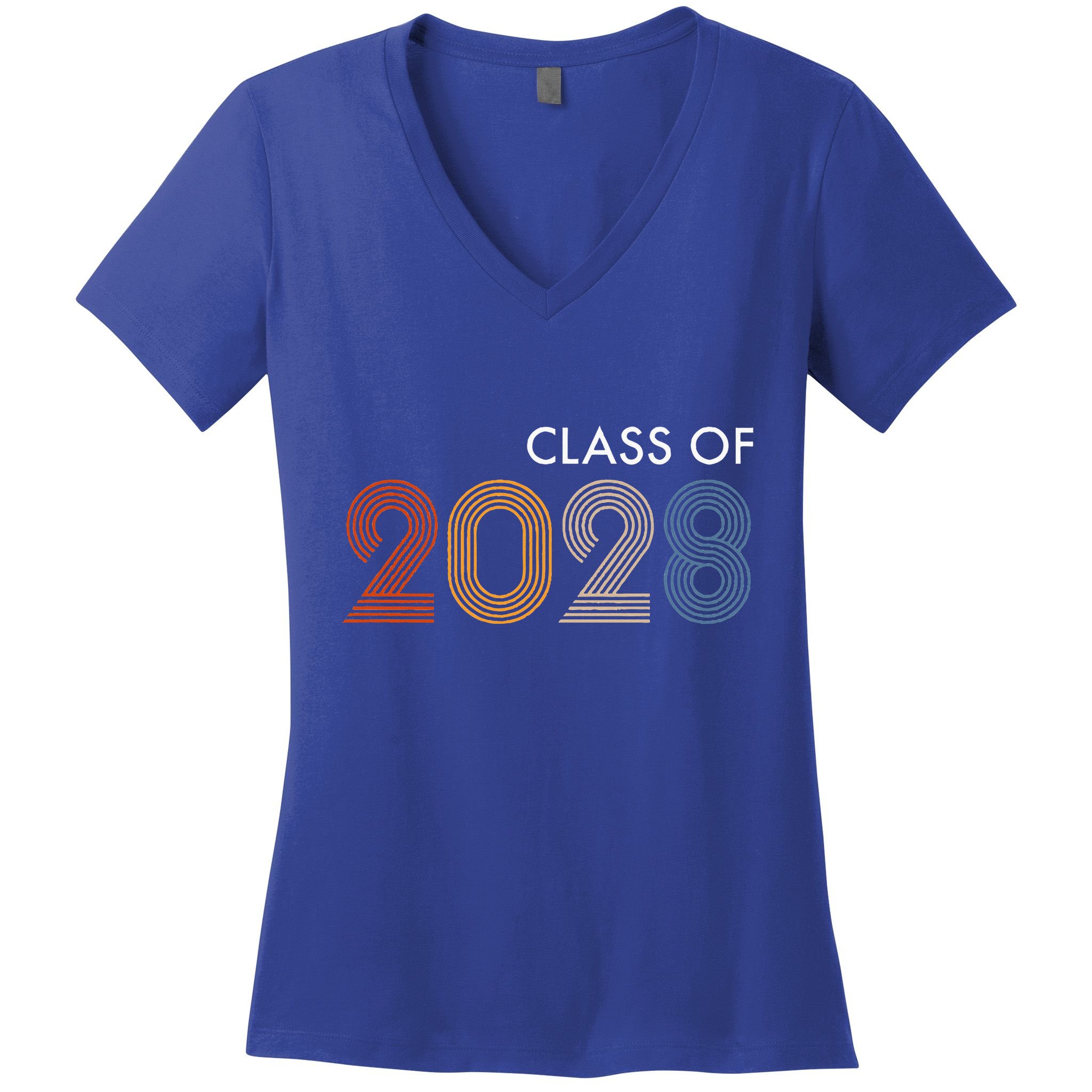 Class Of 2028 College University High School Future Graduate Women's V-Neck T-Shirt