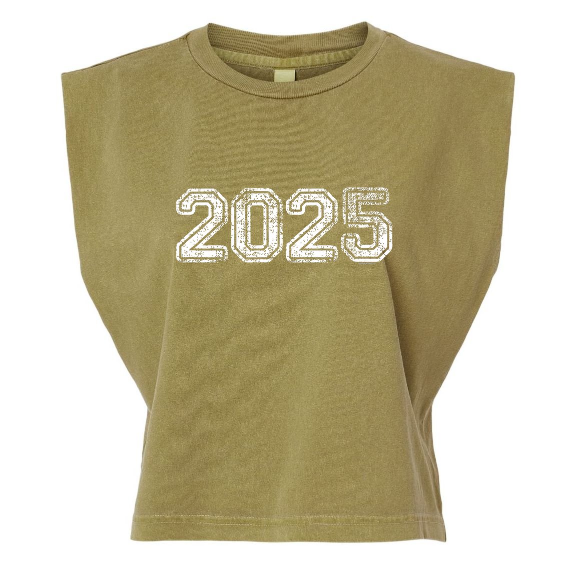 Class Of 2025 Graduation School Vintage Spirit Senior 2025 Garment-Dyed Women's Muscle Tee