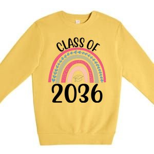 Class Of 2036 Rainbow Graduation Premium Crewneck Sweatshirt