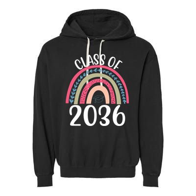 Class Of 2036 Rainbow Graduation Garment-Dyed Fleece Hoodie