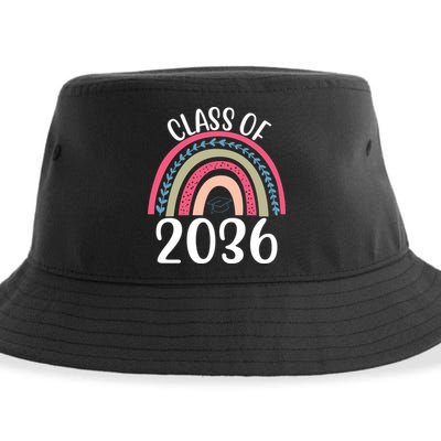 Class Of 2036 Rainbow Graduation Sustainable Bucket Hat