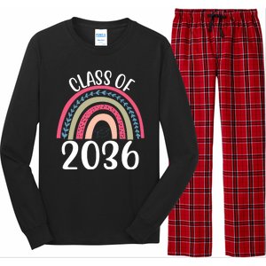 Class Of 2036 Rainbow Graduation Long Sleeve Pajama Set