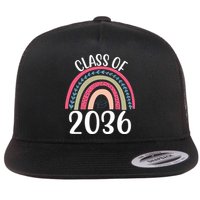 Class Of 2036 Rainbow Graduation Flat Bill Trucker Hat