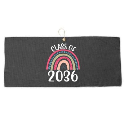 Class Of 2036 Rainbow Graduation Large Microfiber Waffle Golf Towel