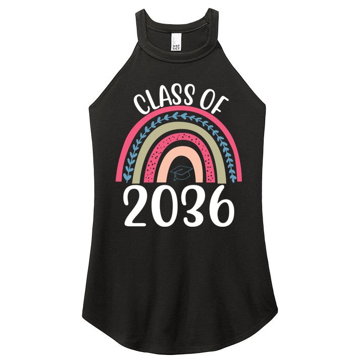 Class Of 2036 Rainbow Graduation Women's Perfect Tri Rocker Tank