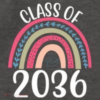 Class Of 2036 Rainbow Graduation Vector Backpack