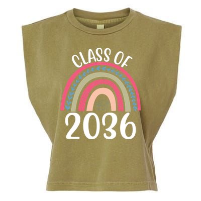Class Of 2036 Rainbow Graduation Garment-Dyed Women's Muscle Tee