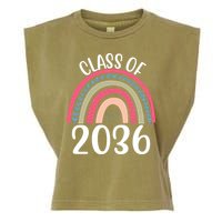 Class Of 2036 Rainbow Graduation Garment-Dyed Women's Muscle Tee