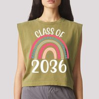 Class Of 2036 Rainbow Graduation Garment-Dyed Women's Muscle Tee