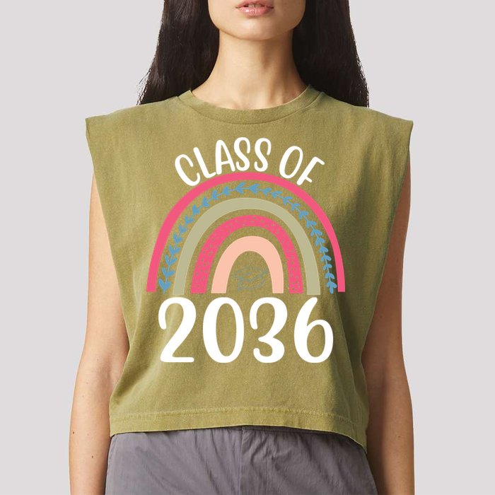 Class Of 2036 Rainbow Graduation Garment-Dyed Women's Muscle Tee