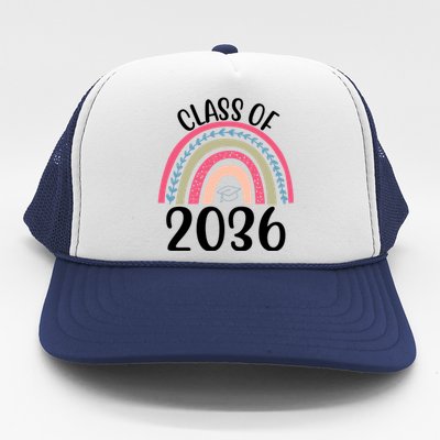 Class Of 2036 Rainbow Graduation Trucker Hat