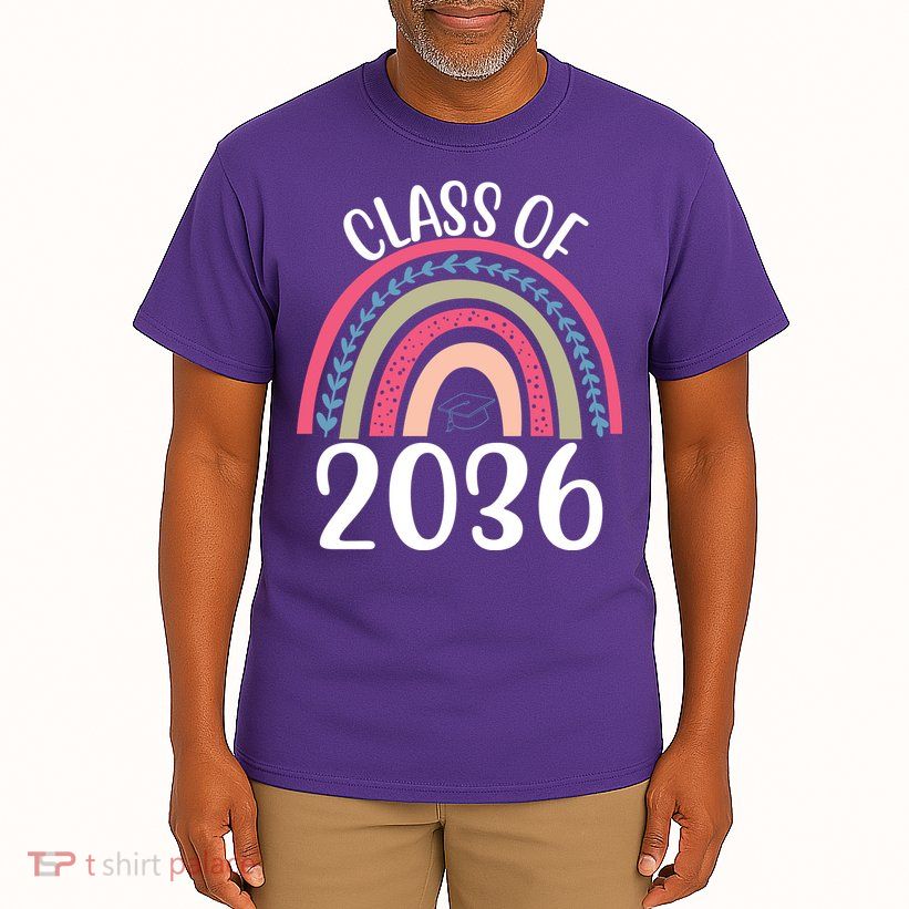 Class Of 2036 Rainbow Graduation Tall T-Shirt
