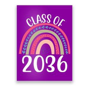 Class Of 2036 Rainbow Graduation Poster