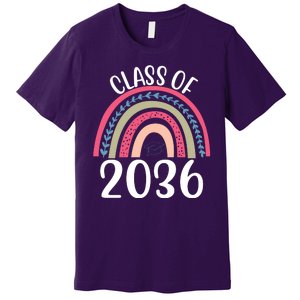 Class Of 2036 Rainbow Graduation Premium T-Shirt