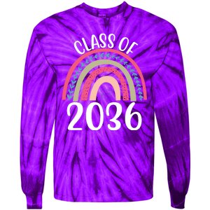 Class Of 2036 Rainbow Graduation Tie-Dye Long Sleeve Shirt