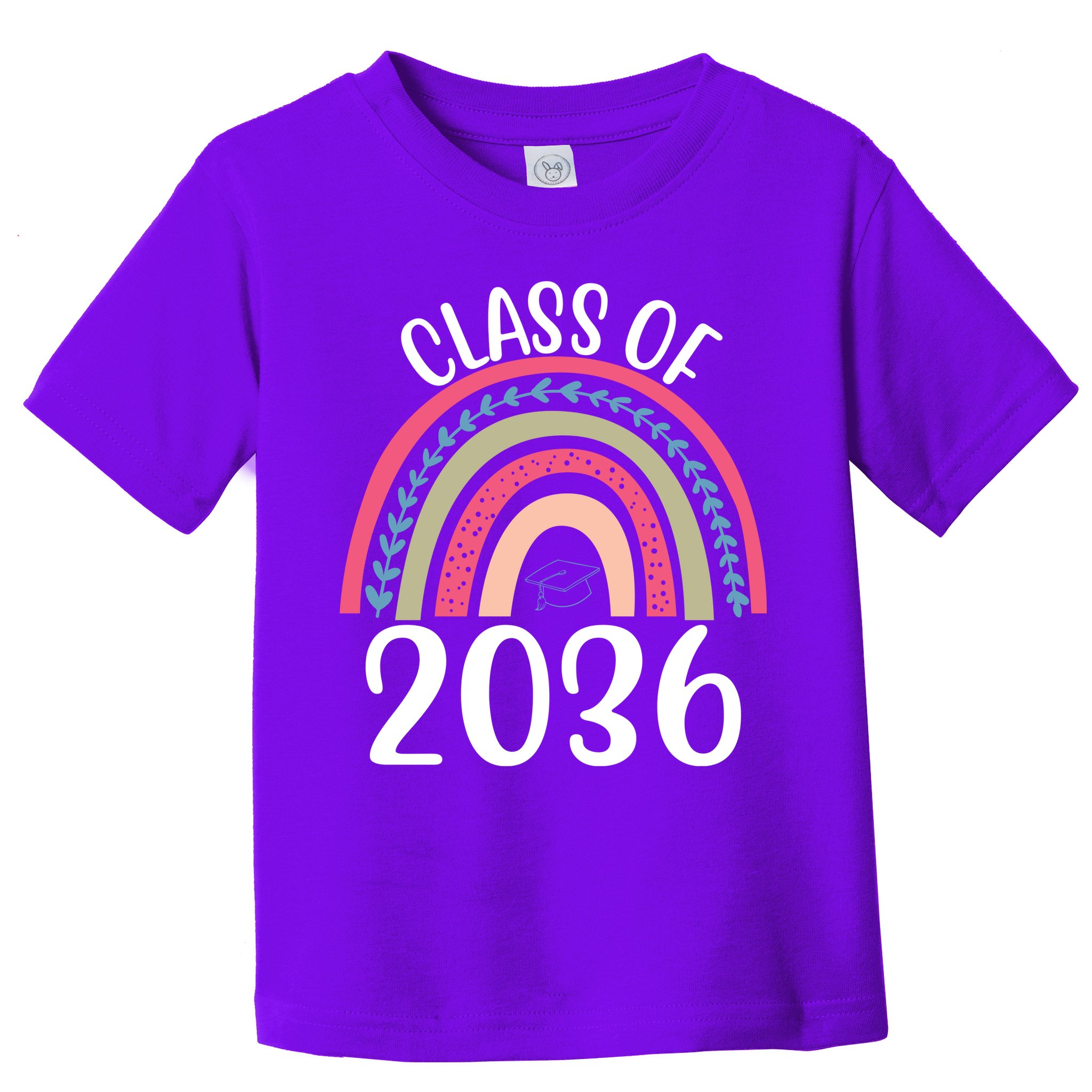 Class Of 2036 Rainbow Graduation Toddler T-Shirt
