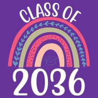 Class Of 2036 Rainbow Graduation Women's V-Neck T-Shirt