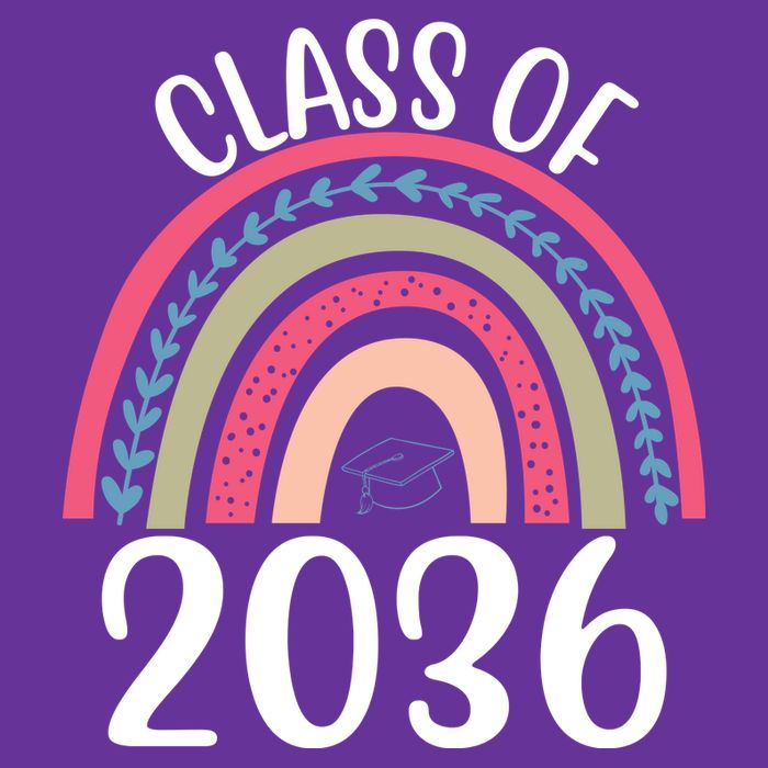 Class Of 2036 Rainbow Graduation Women's V-Neck T-Shirt