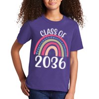 Class Of 2036 Rainbow Graduation Kids T-Shirt