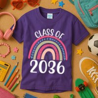 Class Of 2036 Rainbow Graduation Kids T-Shirt