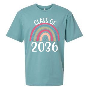 Class Of 2036 Rainbow Graduation Sueded Cloud Jersey T-Shirt