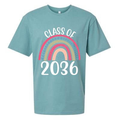 Class Of 2036 Rainbow Graduation Sueded Cloud Jersey T-Shirt