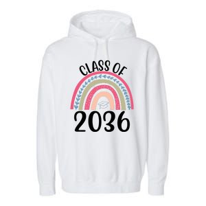 Class Of 2036 Rainbow Graduation Garment-Dyed Fleece Hoodie