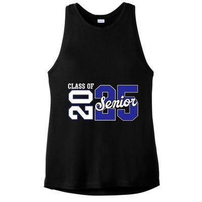 Class Of 2025 Senior 2025 Back To School 2025 Graduation 25 Ladies PosiCharge Tri-Blend Wicking Tank
