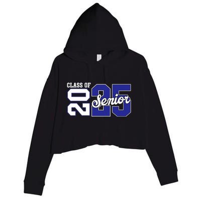 Class Of 2025 Senior 2025 Back To School 2025 Graduation 25 Crop Fleece Hoodie