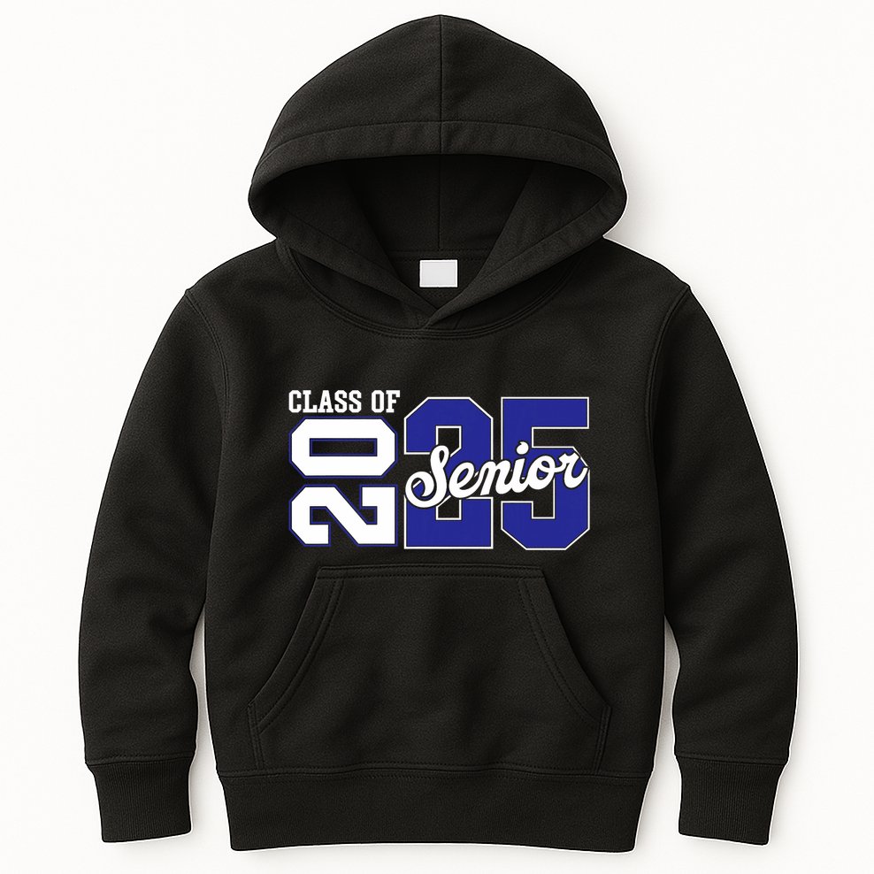 Class Of 2025 Senior 2025 Back To School 2025 Graduation 25 Kids Hoodie