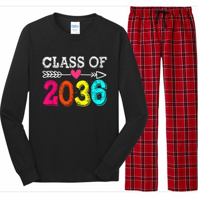 Class Of 2036 Grow With Me First Day Of School Graduation Long Sleeve Pajama Set